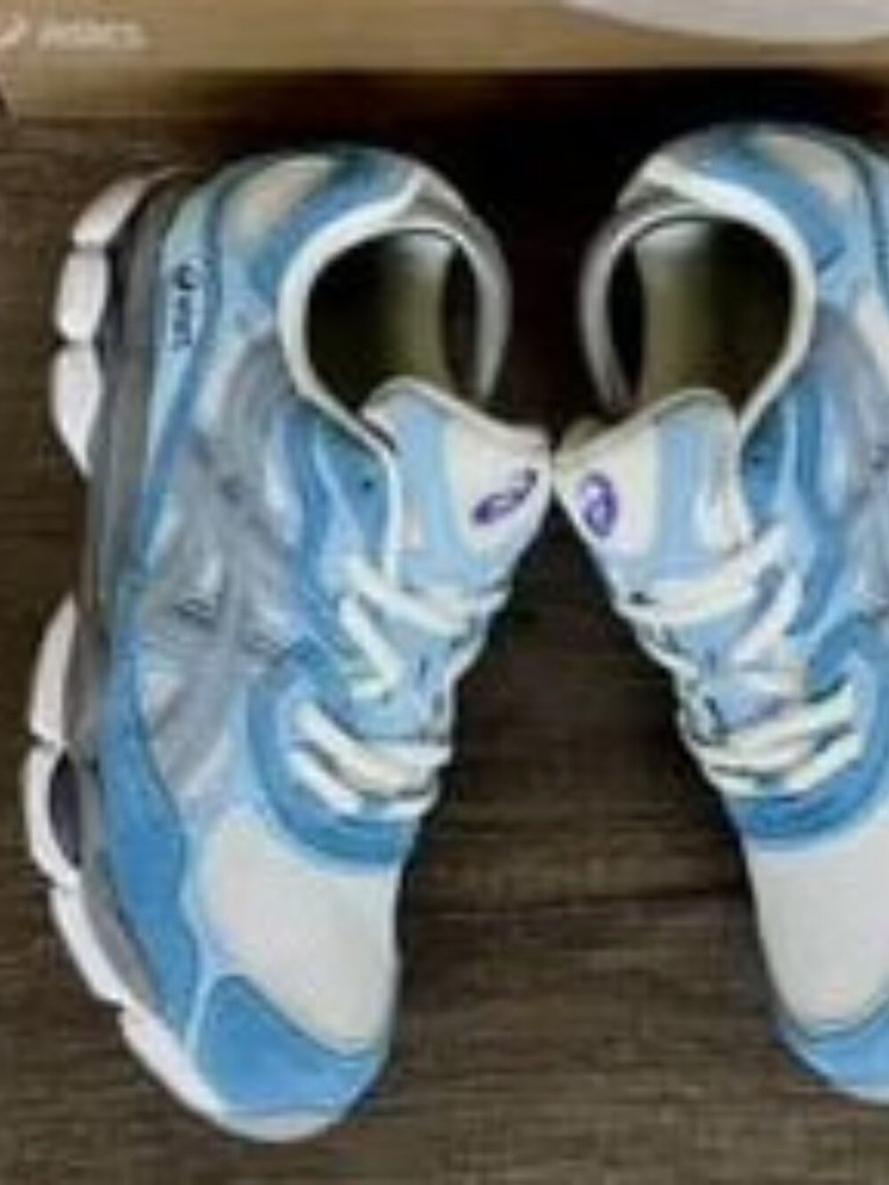 ASICS GEL-Nimbus White/Blue Running Sneakers